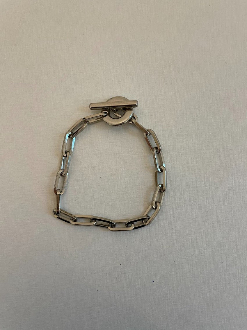 Pulseira Elo Cartier Níquel com Fecho T