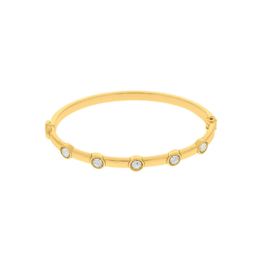 Bracelete 5 Strass Ouro