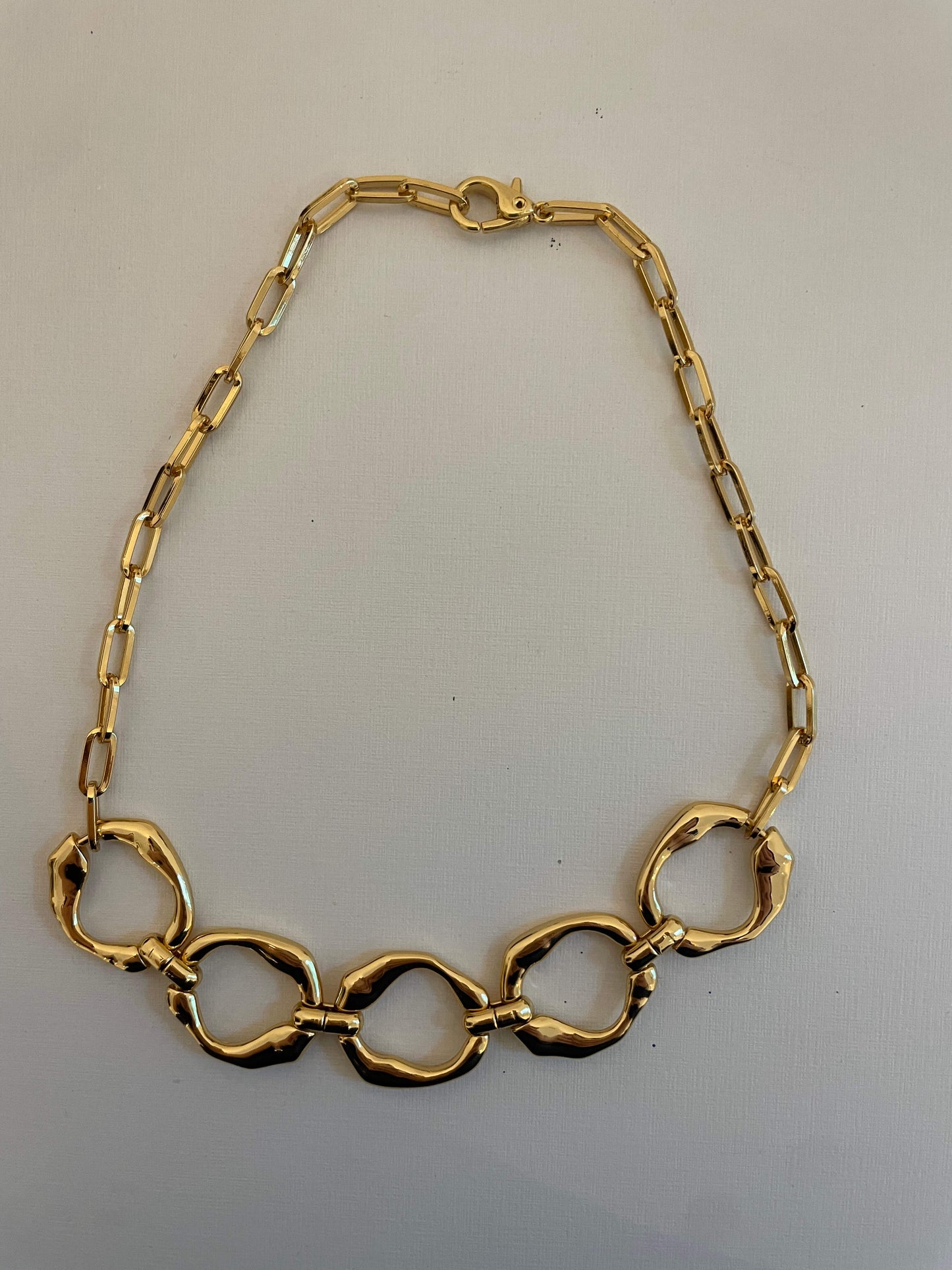 Colar Choker Elos Orgânicos Ouro