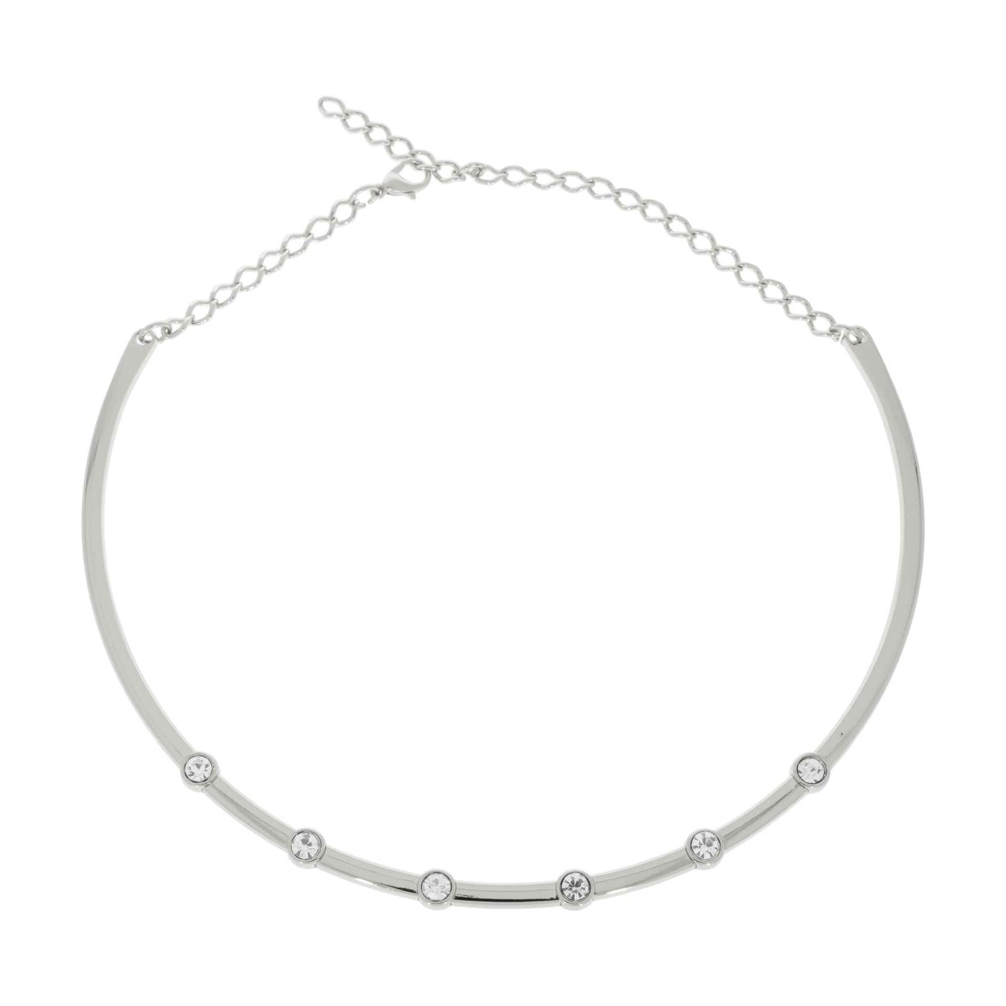 Choker Slim Níquel 6 Strass