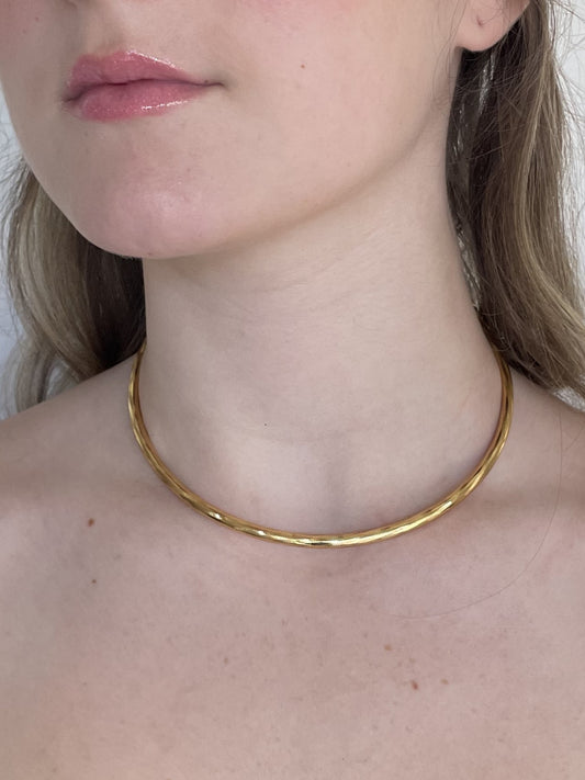 Aro Choker com Efeito Ouro